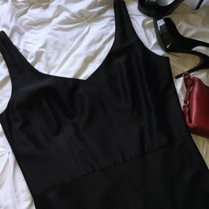 Ann Taylor Black Silk A line Dress Sz 16